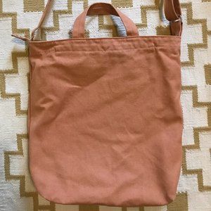 BAGGU Cotton Canvas Duck Bag with adjustable shoulder strap + handles